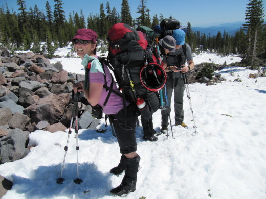 Multi Day Hiking Backpack in action...