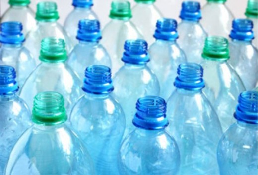 Plastic water bottles are commonly made out of polyethylene