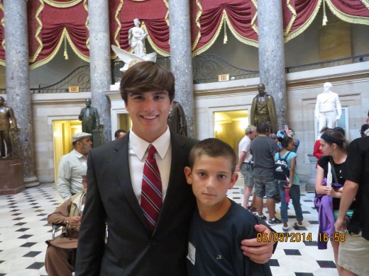 INTERN ANDREW JOHNSON WITH GRAYSON IN THE CAPITOL.