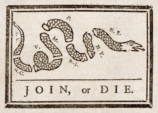 Benjamin Franklin's Join or Die Political Cartoon