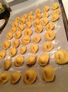 Tortellini ready to be frozen individually