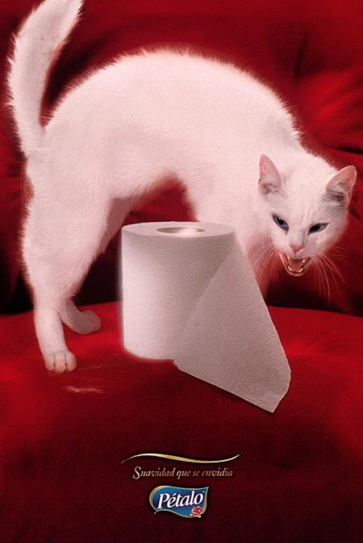 Ad For Tissue Paper - Idea From A Simile - Soft As Cat;'s Fur