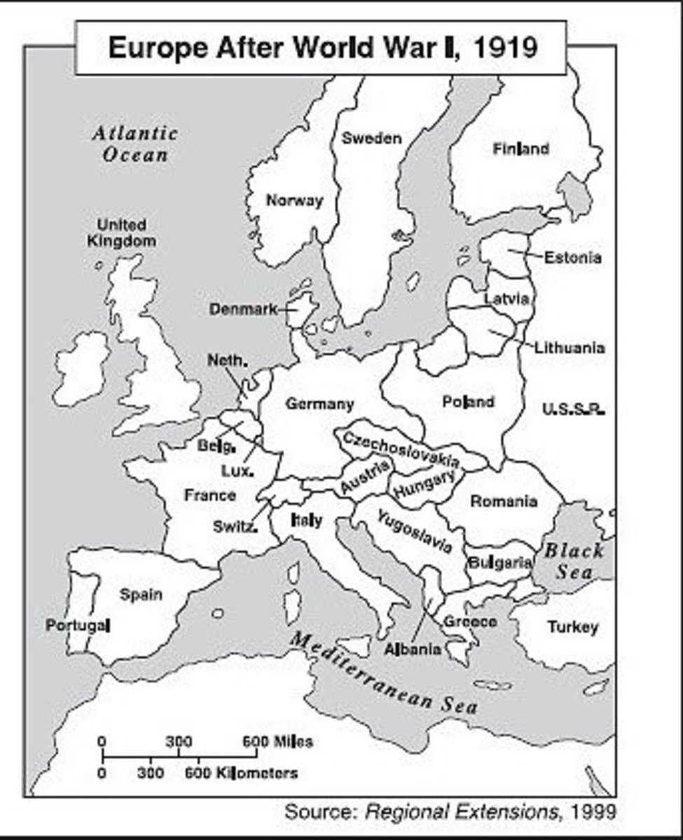 Europe After World War 1 Map