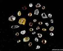 Examples of diamonds found at Crater of Diamonds State Park