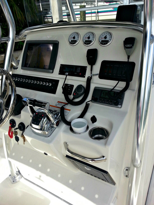 High tech equipment with a large GPS system.