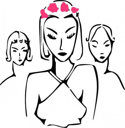 Marring one wife, image of women(artistic sketch)