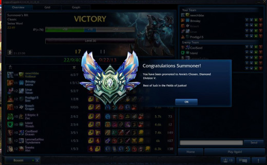A picture of myself getting promoted to diamond!