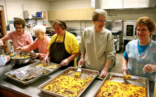Feeding the homeless helps the community and brings seniors together to utilize their skills and also provides a social circle for them.