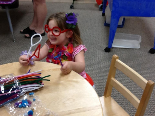 Chloe's end of the year party, completing her first year in early intervention preschool!