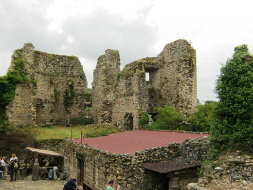 This picture was taken from inside the castle