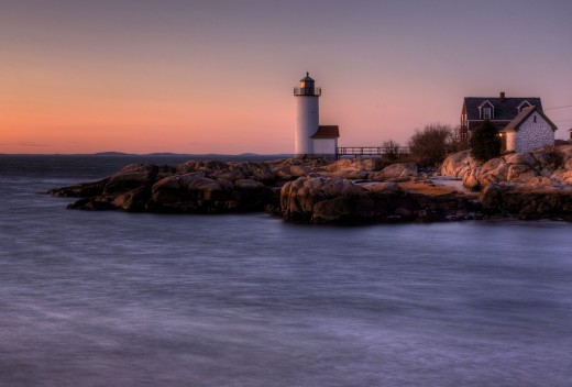 Lighthouse at sunset
