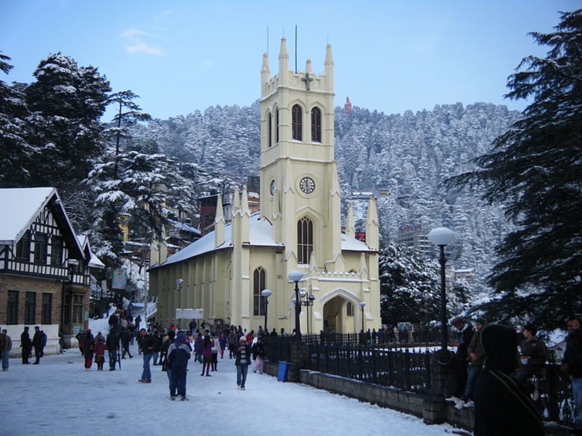  Built in 1850. The St. Michael's Catholic Church, Shimla