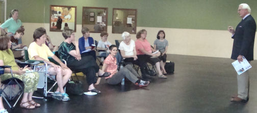 Club members learn about providing for their dogs.
