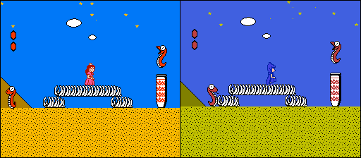 Mario Bros. 2 Is Really a Game Called "Doki Doki Panic" - They Just Swapped Some Sprites and Released it Like This in the U.S.