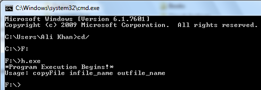 Executing a C++ Program from Command Line.