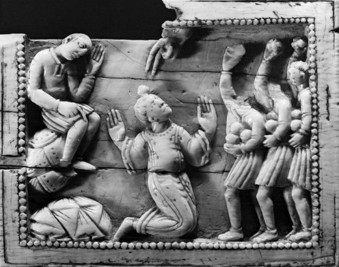 The Stoning of St Stephen, carved circa 1100 AD.