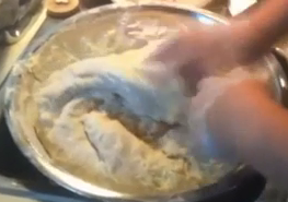 At this point you may want to use your hands to knead the dough.