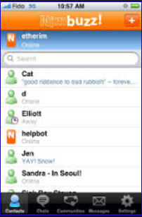 Nimbuzz messenger apps for iPhone 3g