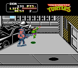 The boss battles were totally epic in TMNT 2 The Arcade Game. Man, just thinking about this game makes me want to play it on my Nintendo right now. I love it.