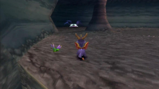Some enemies, like these armoured spiders, would be impervious to ordinary attacks and could only be killed by power-ups. 