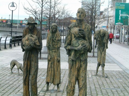 Potato Famine Memorial In Dublin Ireland