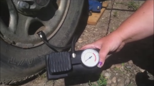 Having your own air tire pump is very handy.