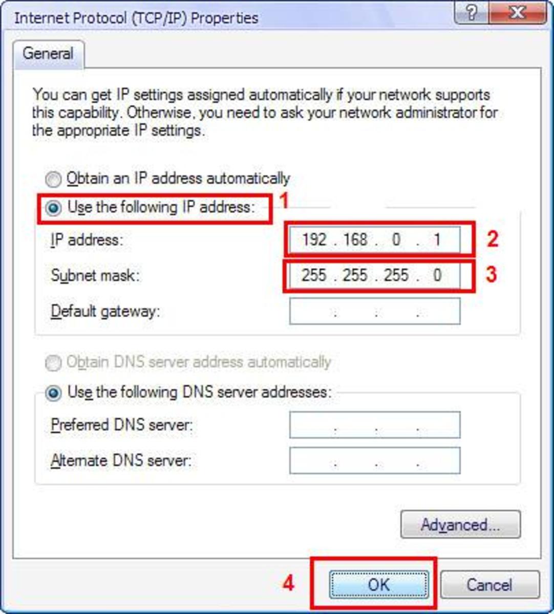 how to assign ip address in pc