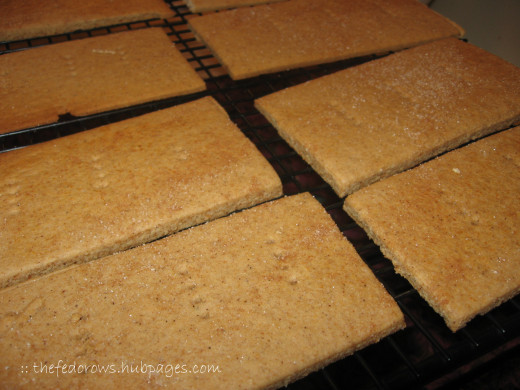 9.Let the crackers cool completely.  They will be slightly crisp on the outside and soft on the inside.  If you prefer yours crispier, leave them in the oven for 5-10 minutes after they are baked with the oven turned off.  Remove and let cool.  Enjoy
