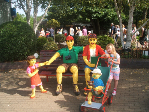 My Daughter with the LEGO Family in The Beginning.
