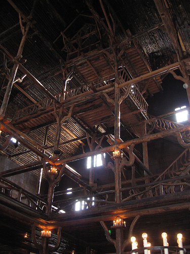 A closer look at the Inn's ceiling