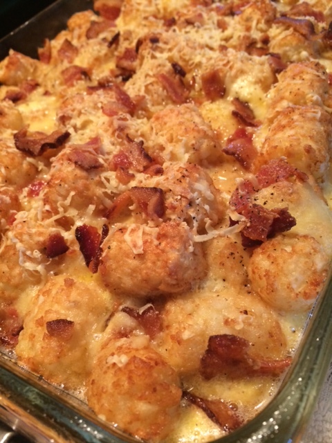 Mmmmmm.  Piping hot casserole smothered with cheese.  