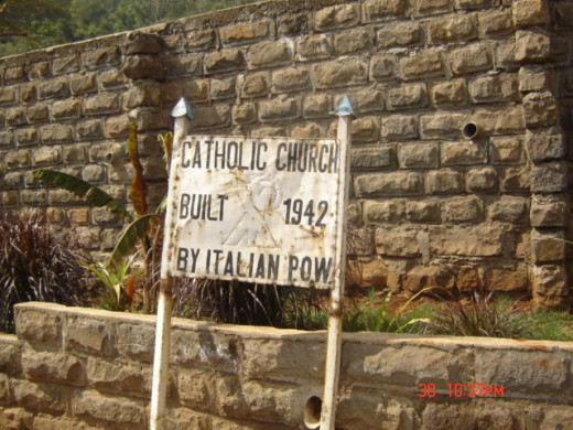 A recent perimeter wall for the church