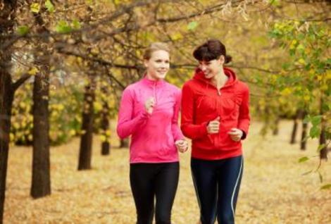 Walking with a friend always helps! 