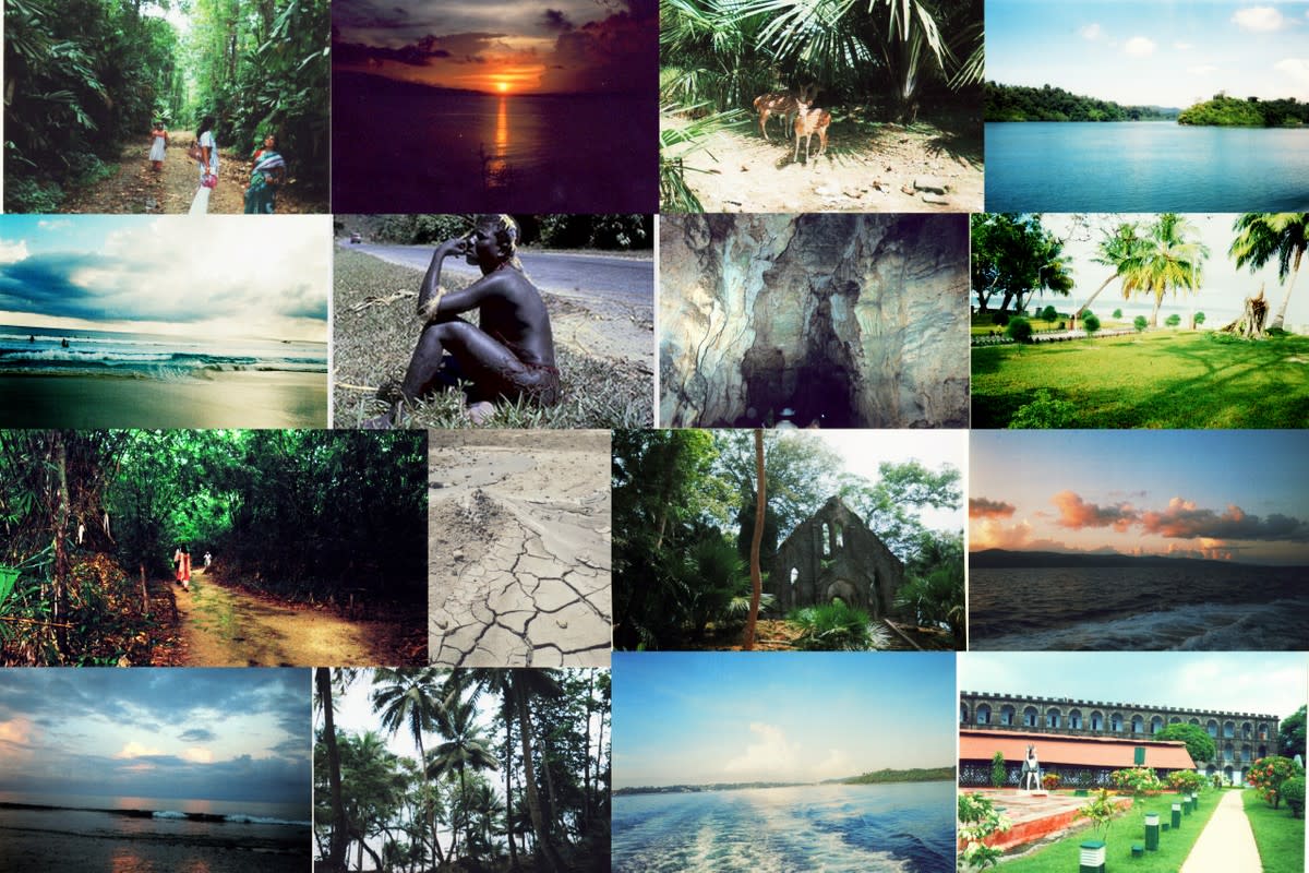 Andaman and Nicobar islands in a collage