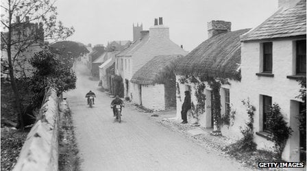 Photo from 1920's Isle of Man TT motorbike race.