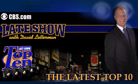 Although Well-Known for his Top Ten Lists, David Letterman Had Nothing to Do with This List.