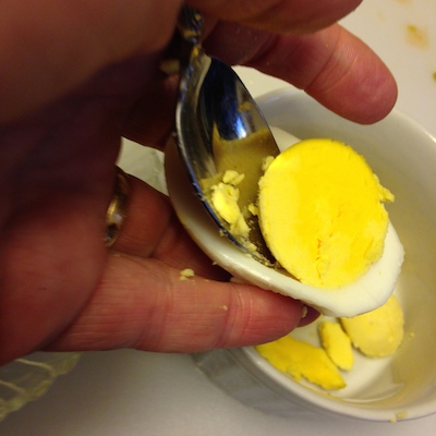  Or simply cut eggs in half, top with salt and pepper. Serve on a classic Cobb salad. 