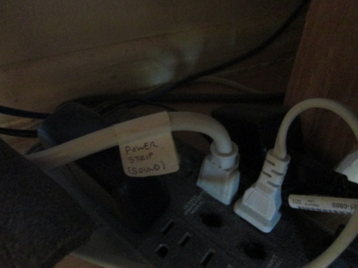 Label your cords so you can tell them apart when you can no longer trace them to their source.