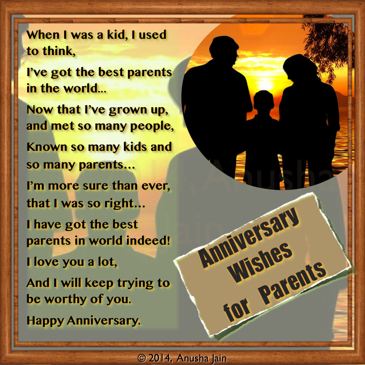 Happy Anniversary Mom & Dad - Poems and Anniversary Quotes ...