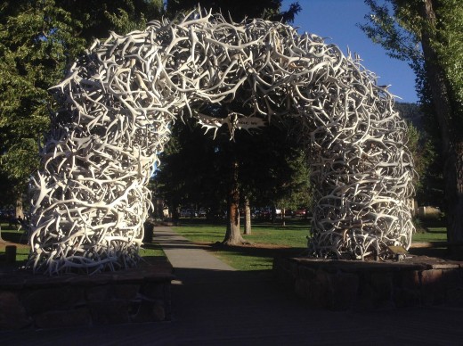 Town Square Park in Jackson Hole, Wyoming