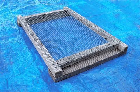A handmade dirt-sifter