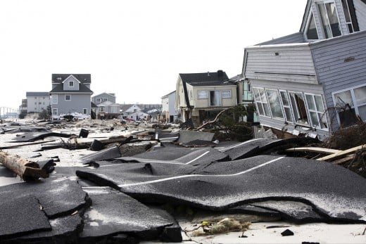 Aftermath of Hurricane Sandy in 2012
