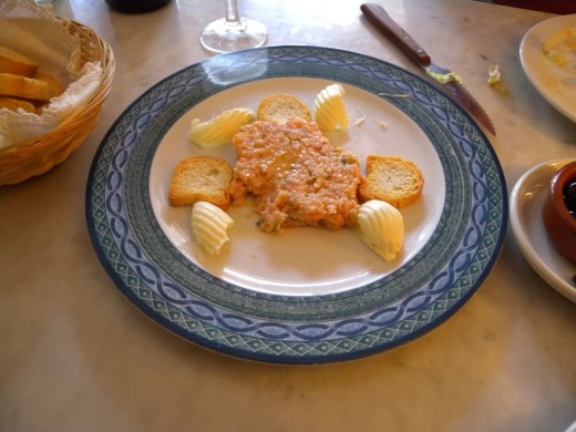 Salmon tartar.. never thought Gary and I would say Yum.