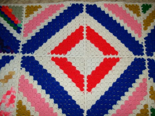 Same pattern, using scraps instead of full balls of yarn.