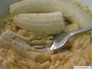 mashed bananas