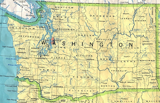 All-inclusive map of Washington State 