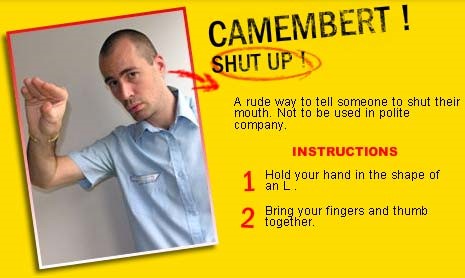 French gesture: Directions for the Camembert