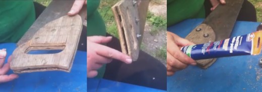 If you used new wood, you may or may not have this problem. I used old plywood and because it was extremely dry it chipped easily and left some unsightly marks that I am going to fill with wood filler. 