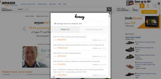 By clicking on Honey's extension icon you can see all valid coupons including their expiration dates. On checkout Honey will automatically try all of the codes to ensure that no savings are missed!