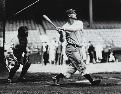 Lou Gehrig hit four home runs in one game.  Elected to the Baseball Hall of Fame in 1939.  Lou played 2,130 consecutive games and won six World Series. He held a number of records including most Grand Slams and was a teammate and friend of Babe Ruth.